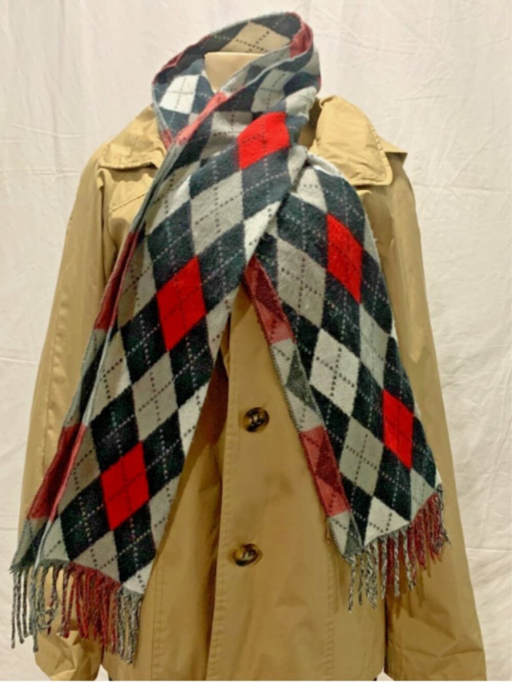 Softer Than Cashmere Silk-Like Scarf Multi-Color Geometric Floral Print Acrylic
